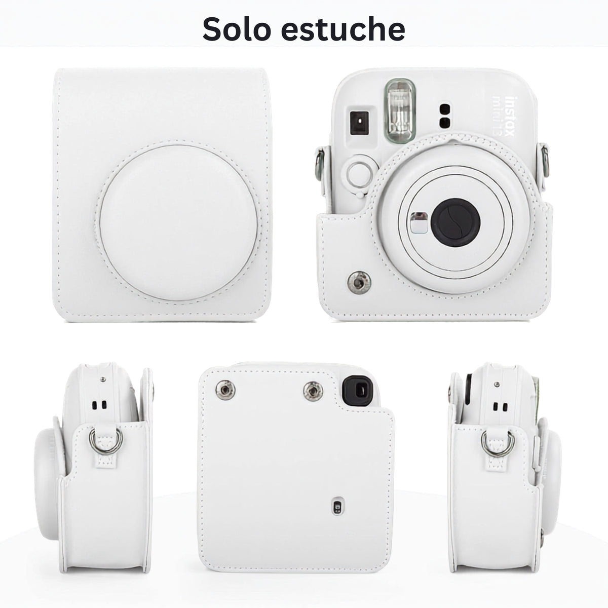 Estuche Camara Instax Mini 12 y mini 13 Blanco Arcilla
