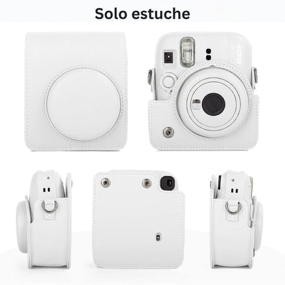 Estuche Camara Instax Mini 12 y mini 13 Blanco Arcilla