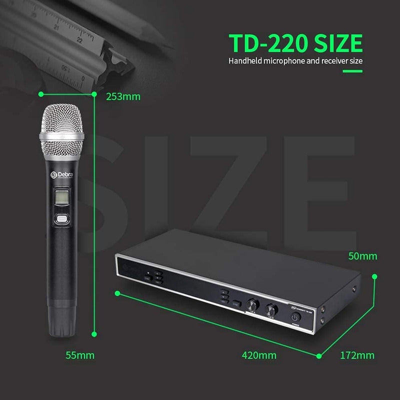 Micrófono Profesional Uhf Para Cantante Debra Td-220