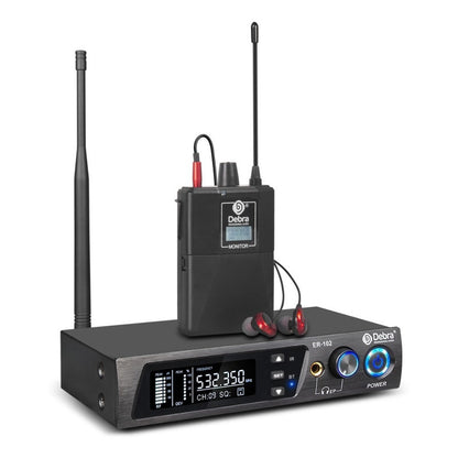 Sistema de Monitoreo inalambrico In-ear Debra  ER-102 Uhf Bluetooth 1 Receptor