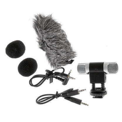 Micrófono Estéreo BOYA BY-MM3 Condensador Doble Cabeza para iPhone Android DSLR Streaming