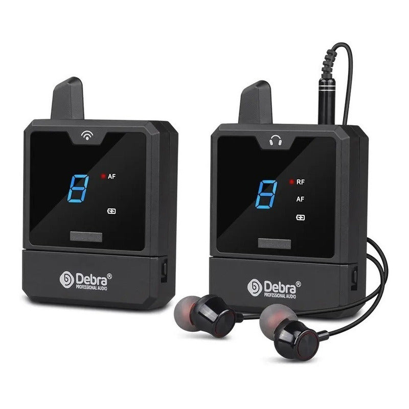 Sistema de Monitoreo In-ear Mini Debra Uhf Inalámbrico Recargable