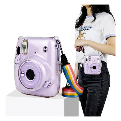Protector Transparente Instax Mini 11 con Correa | Carcasa Rígida de Policarbonato