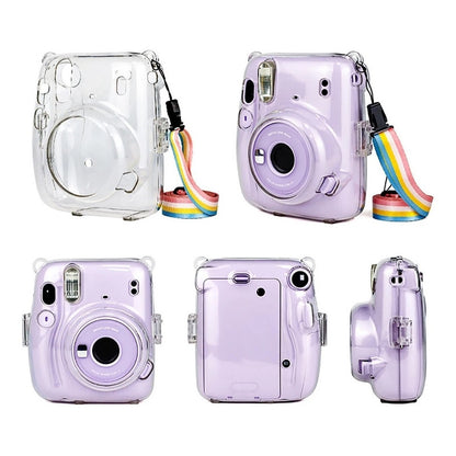 Protector Transparente Instax Mini 11 con Correa | Carcasa Rígida de Policarbonato