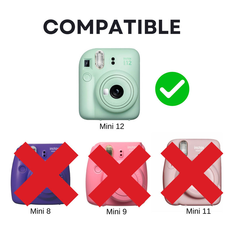 Estuche Camara Instax Mini 12 Dazzel Pink and Purple