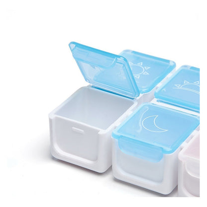 Pastillero Automático con 4 Alarmas - Recordatorio de Medicinas con Compartimento de Emergencia