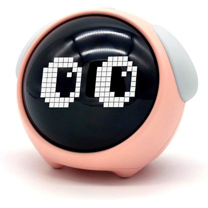 Reloj Despertador Emojis Rosado Infantil Interactivo – Expresiones Animadas y Alarma Personalizable