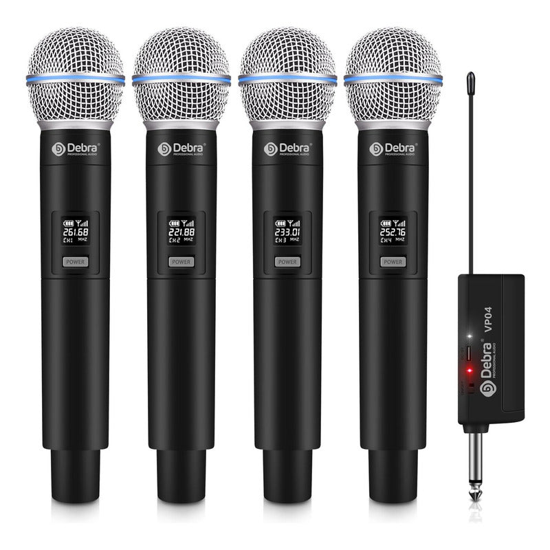 Micrófonos Inalámbricos VP-04 – Recargables, Plug & Play