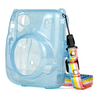 Protector Cámara Instax Mini 11 Escarchado | Con Correa Extraíble Azul