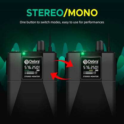 Sistema de Monitoreo In-ear ST102 – 24-bit Entradas XLR/6.5/3.5 y BT 5.0