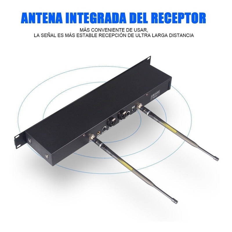 Sistema de Monitoreo inalambrico In-ear Debra  ER-202 Uhf Bluetooth + 4 Receptores