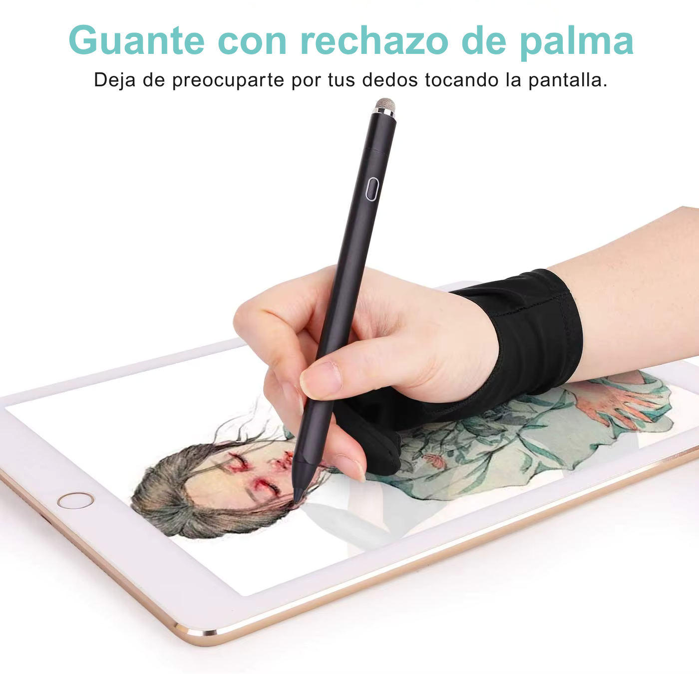 Guantes Dos Dedos Antiestáticos Para Dibujo 6 Unidades