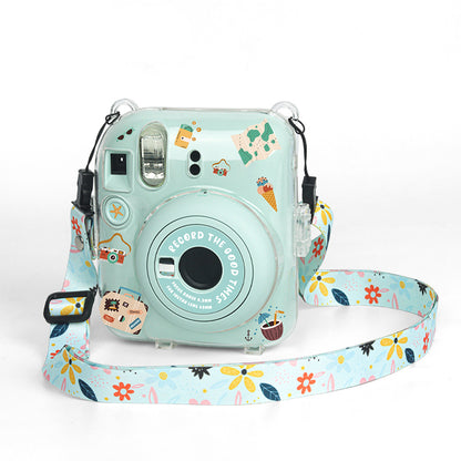 Protector Transparente Instax Mini 12 con Correa y Pegatina | Carcasa de Policarbonato D2