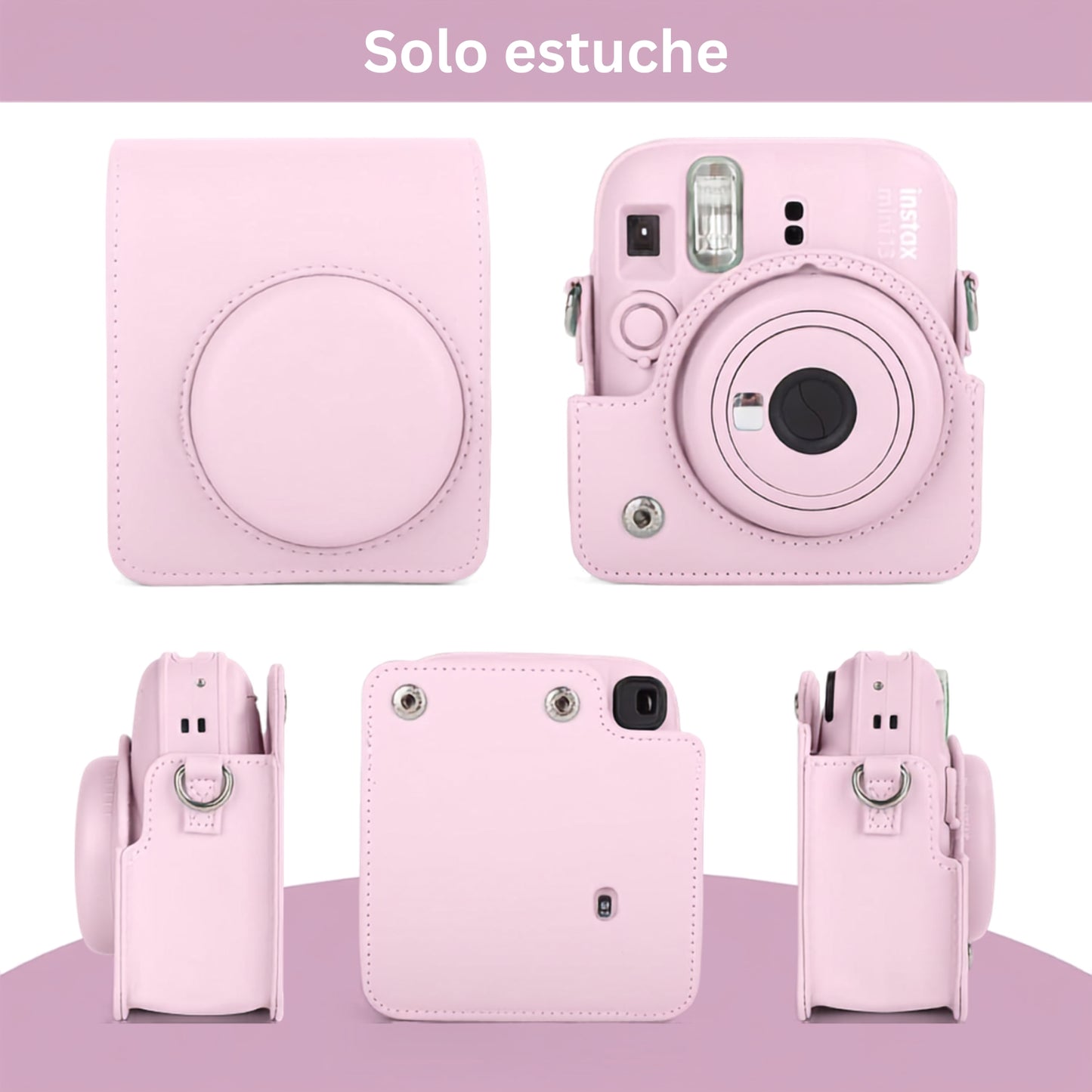 Estuche Camara Instax Mini 12 Y Mini 13 Rosado