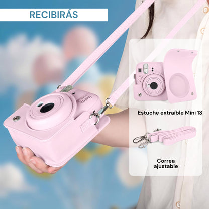 Estuche Camara Instax Mini 12 Y Mini 13 Rosado