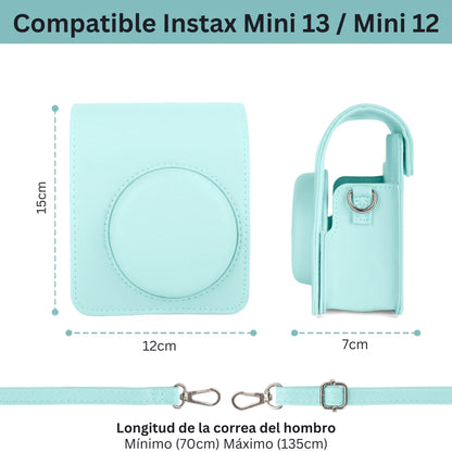 Combo Verde Instax Mini 12 Y MINI 13 Estuche + Álbum + Marcos