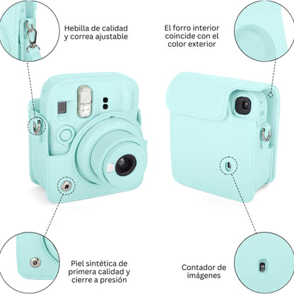 Combo Verde Instax Mini 12 Y MINI 13 Estuche + Álbum + Marcos