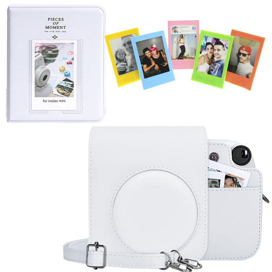 Combo Blanco Instax Mini 12 Estuche + Álbum + Marcos