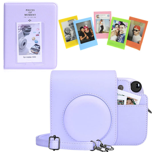 Combo Lila Instax Mini 12 Estuche + Álbum + Marcos